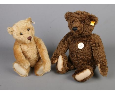 Two unboxed Steiff teddy bears to include 2002 replica of the 1908 Teddy Bear and 1920 Classic reproduction. Both  featuring 