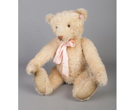 A Steiff mohair limited edition 'Appolonia Margrete' teddy bear. Featuring original white ear tag (Number 038112), hump back 