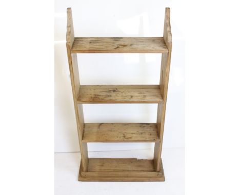 Pitch Pine Hanging Kitchen Shelf, 53cm wide x 101cm high 