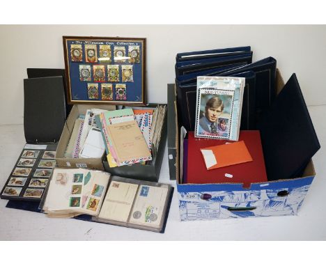 Collection of stamps and postcards. The lot to include first day covers, great British post cards, commonwealth stamps in spe