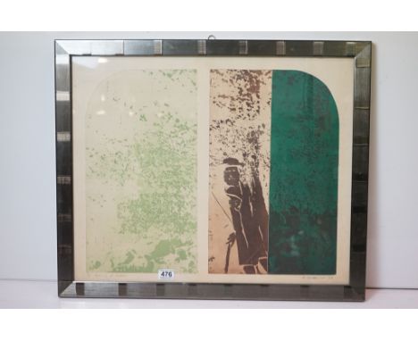 1969 homage to John Ruskin of a signed limited edition etching titled portrait of Ruskin, numbered 2 of 20, 55cm x 67.5cm 