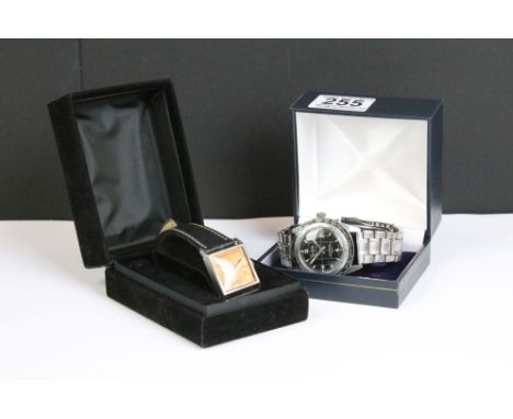 Two vintage gents wristwatches to include a Sheffield World Timer and a Ancre 15 Jewel example. 