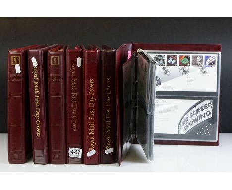 A collection of mainly British stamps and First day covers contained within seven Royal Mail collectors albums 