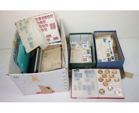 A collection of mixed stamps to include British, Commonwealth and world examples, mostly within albums together with loose ex
