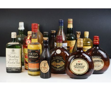 Advertising - Ten sealed dummy advertising / display bottles to include Gordon's Gin, White Horse Whisky, Martell Cognac, Oud