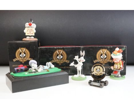 Group of Goebel Looney Tunes figurines to include 'Bad Hare Day' (3735/10098), ' Hare - Do ' (3735 / 10,098) and 'Oh, Give Me