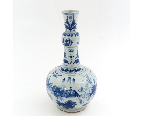 Depicting garden scene with Chinese figures, 39 cm. tall. 