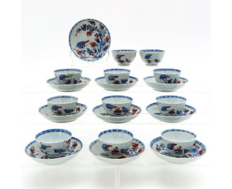 Including 11 cups and 10 saucers, saucers are 12 cm. in diameter, in diverse conditions.
