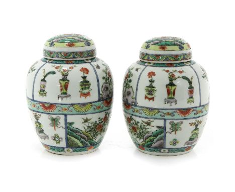 Floral decor, marked with double ring, 19th Century or earlier, 16 cm. tall. 