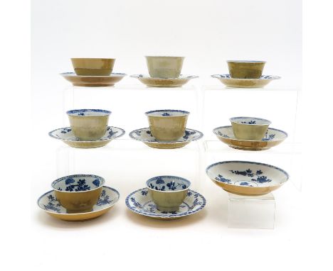 Including 8 cups and 9 saucers, 14 cm. in diameter, 18th Century, in diverse conditions.