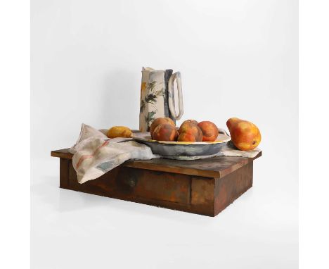 ▲ Howard Carter (b.1938) 'Cezanne Still Life III' carved wood, signed and dated '1998' to a label on the reverse62cm wide53cm