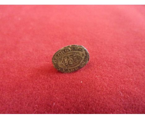 British 18th Century Ship Wreckage souvenir, a copper tack from the bottom of the Royal George that sun 29th August 1782, She