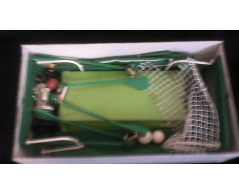 Subbuteo - includes cloth, 2 Goals, net, FA cup, 6 balls, 8 goal keepers-unboxed