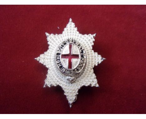 Coldstream Guards Post 1960 Officers Field Cap Badge (Silver Plate and enamel) slider. An excellent commemorative piece.