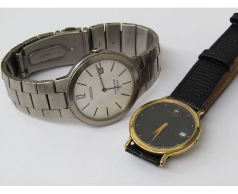 A Seiko Presage Titanium bracelet watch and a Raymond Weil quartz wristwatch (2)