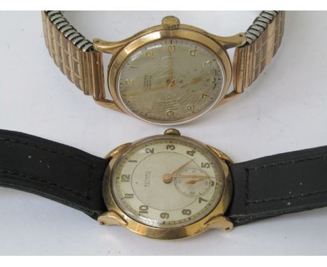 Two mid 20th Century 9ct gold cased Rotary Maximus gents manual wind wristwatches