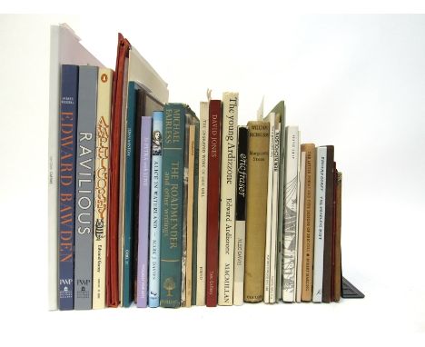 A collection of art, printing, typography etc books, including 'William Nicholson', biography by Marguerite Steen, signed by 