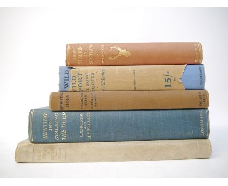 Five titles hunting, deer stalking etc, including J.G. Millais: 'The Wildfowler in Scotland', London, Longmans, 1901, numerou