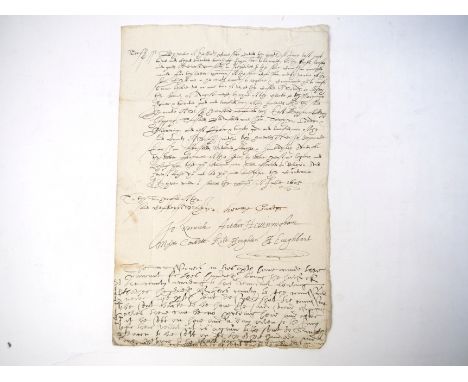 Papers from the archive of Nathaniel Bacon of Stiffkey, Norfolk, 1546-1622. Letter addressed, 'To the Sheriffe of the said Co