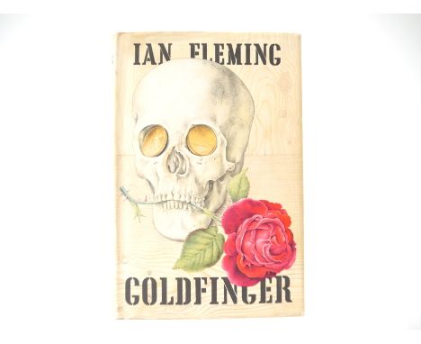 Ian Fleming: 'Goldfinger', London, Jonathan Cape, 1959, 1st edition, original black cloth, gilt lettered spine, skull design 