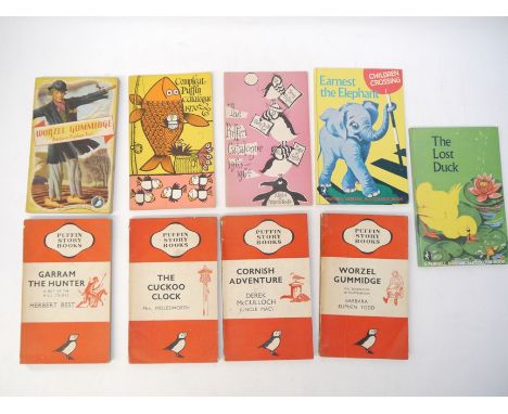 First editions of the first four Puffin Story Books for children, comprising Barbara Euphan Todd: 'Worzel Gummidge, or the Sc