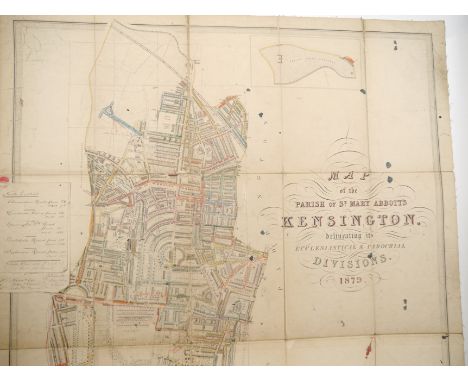 KENSINGTON - Edward DAW (publisher), 'Map of the Parish of St. Mary Abbotts, Kensington, delineating its Ecclesiastical &amp;