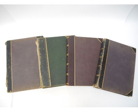 Four large Victorian photograph albums, containing a total of over 400 mounted albumen and other topiographical and architect