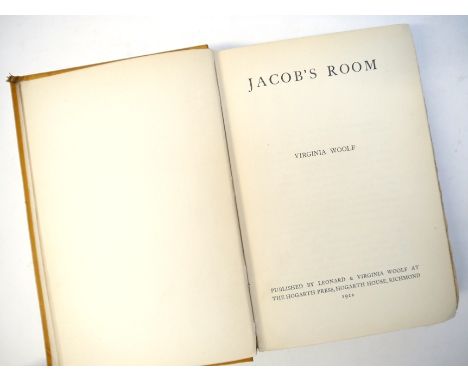 Virginia Woolf: 'Jacob's Room', London, The Hogarth Press, 1922, 1st edition, one of only 1,200 copies, 290 pages + 14pp publ