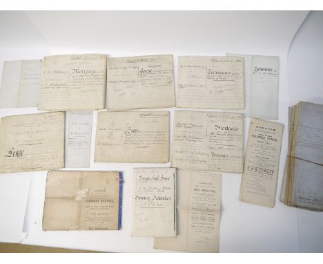 Collection of 19th vellum and other documents relating to Burgh Hall, Burgh Hall Farm &amp; Estate, Burgh Next Aylsham, Norfo