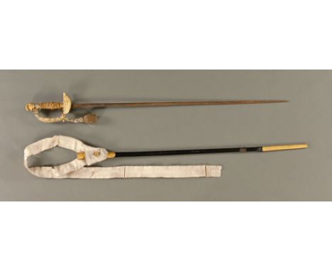 A Knights Templar dress sword, with scabbard.