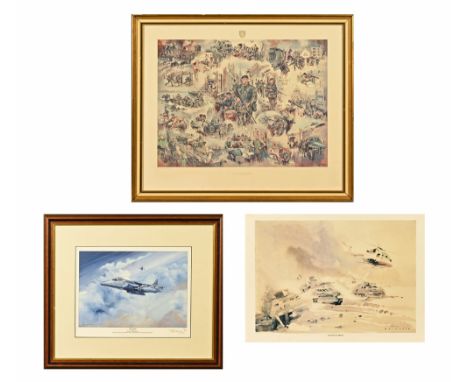 After Joan Wanklyn, a print "Ulster Impressions", framed and glazed, another limited edition by Eric Day "Desert Warrior" 325