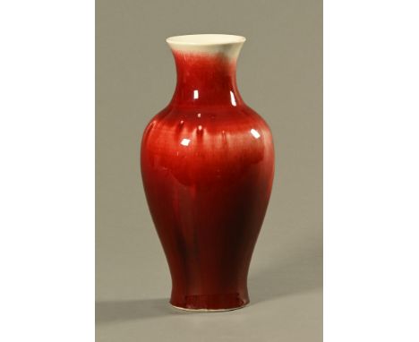 A Chinese Sang de Boeuf hares fur vase.  Height 37 cm. CONDITION REPORT: The vase is free from repairs or restoration.  There