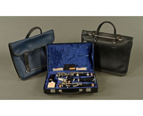 A Buffet Crampon Paris clarinet, together with cases of music. CONDITION REPORT: The clarinet Model is b12.