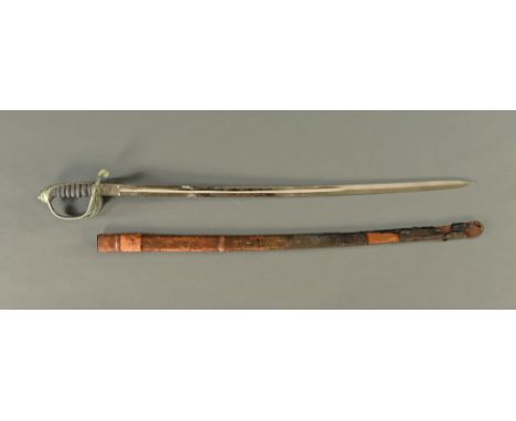 A Victorian 1822 pattern sword by Linney of London, the guard with VR cipher and the blade marked Linney London, with wire bo