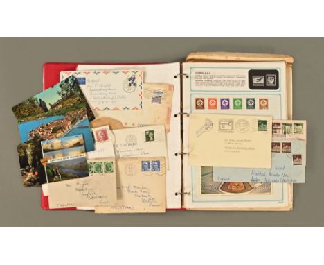 A vintage stamp collection, including Third Reich stamps.