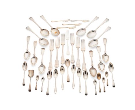  A COLLECTION OF FLATWARE VARIOUS MAKER'S MARKS AND DATES To include, a set of six tablespoons, Cooper Brothers & Sons Ltd, S