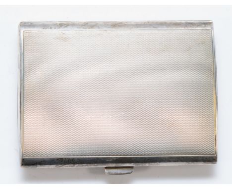 A silver cigarette case, Birmingham 1937, 8 x 6cm, 65gm 