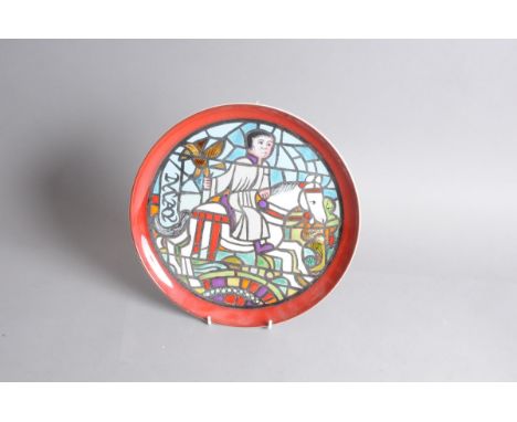 A 1970s Poole Pottery limited edition Medieval Calendar Series charger designed by Tony Morris, marked for May, 32cm diameter