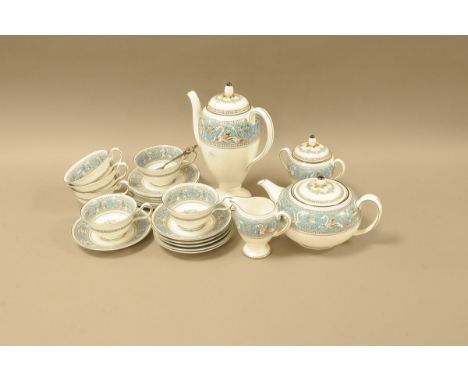 A modern Wedgwood Bone China Florentine pattern tea service  