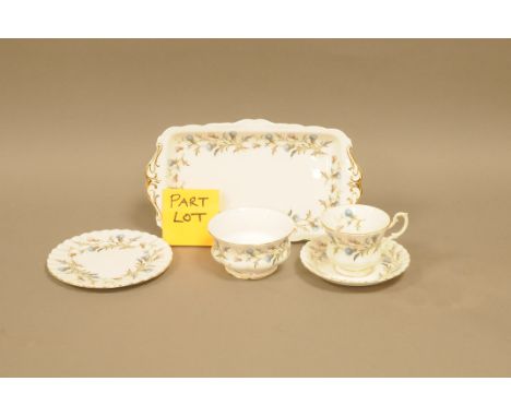 A large Collection of Royal Albert Bone China Brigadoon pattern tea service items, in one large box and a smaller box, with s