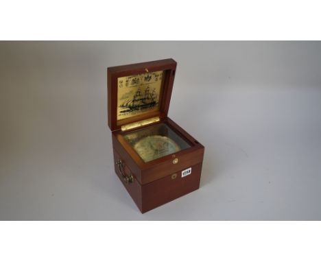 Sewills Sealord, 'Nelson' chronometer compendium, modern, mahogany cased comprising; alarm, tide guide, barograph, thermomete