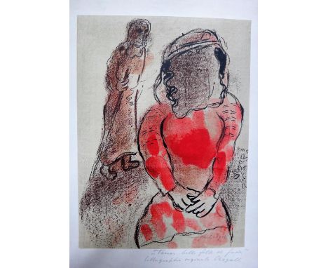 Marc Chagall (1887-1985), Tamas belle fille de Juda, colour lithograph, 35.5cm x 26cm.  ARR