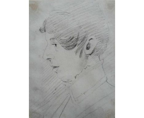 Attributed to John Varley (1778-1842), Profile portrait of Delvalle Lowry, pencil, 17cm x 12cm.; together with a pencil portr