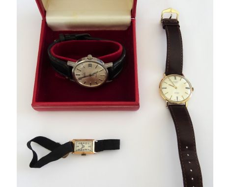 An Omega Automatic steel cased gentleman's wristwatch, the signed silvered dial with baton numerals, centre seconds and with 
