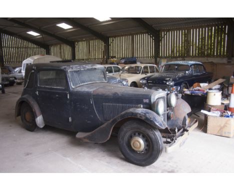 A 1933 AC Ace close coupled fixed head coupé, registration number APK 140, chassis number L48, body number 118, blue over bla