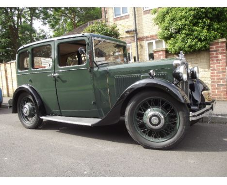 A 1933 Morris 10 sliding roof saloon, registration number OC 1907, chassis number 14042, engine number 14472, green over blac