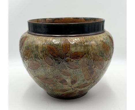 Royal Doulton stoneware Planter / Jardinière, in the Autumn Leaves pattern, numbered 2109, dia.27cm