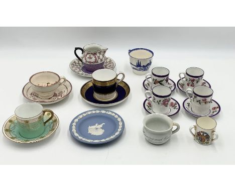 A small collection of tea cups etc including Royal Worcester 