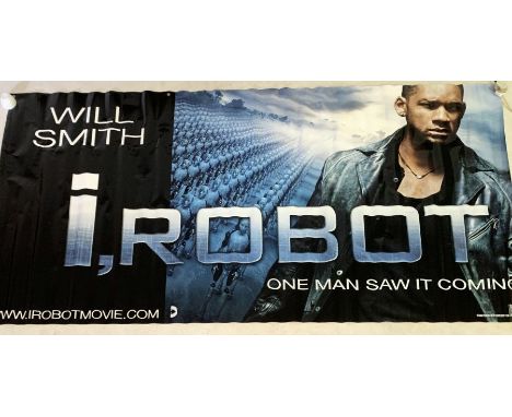 A large movie banner for I Robot starring Will Smith 295cm x 150cm