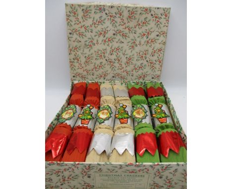 A new old stock box of 12 vintage Christmas crackers